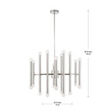 Empire Lighting, Lámpara Colgante Melrose Acabado Níquel