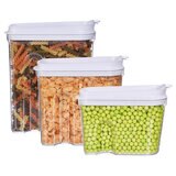 AG Box, Set de 3 Contenedores Cerealeros Chicos, Herméticos