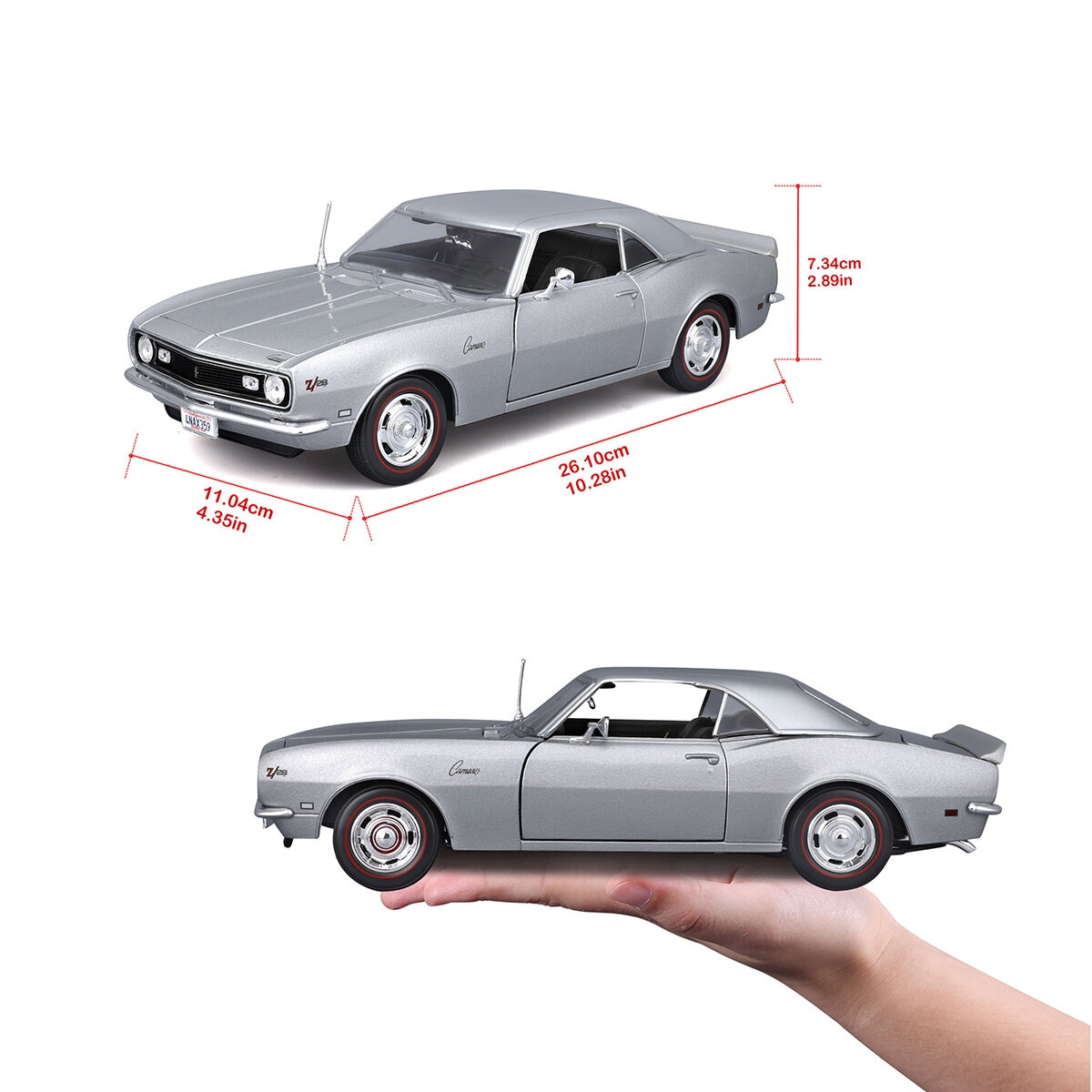 Maisto Autos de Colección Escala 1:18 - 1968 Chevrolet Gris Maisto Autos de Colección Escala 1:18 - 1968 Chevrolet Gris