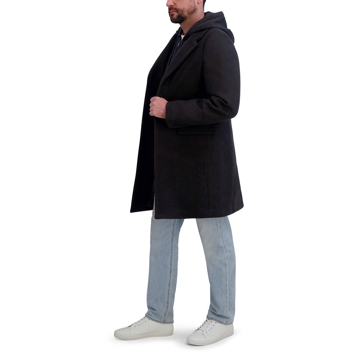 DKNY Abrigo para Caballero Negro Chica