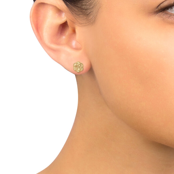 Aretes de oro amarillo 14KT