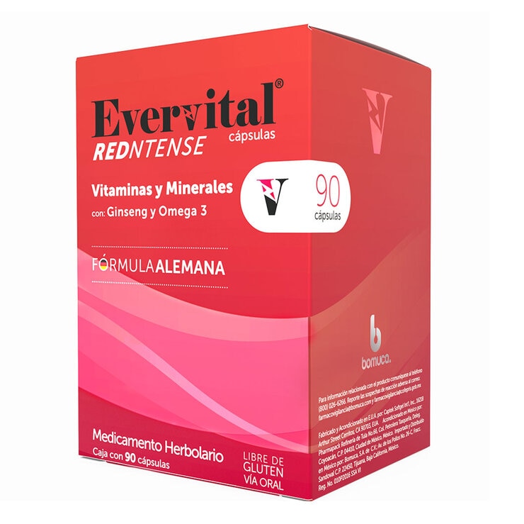 Evervital Redntense Vitaminas y Minerales 90 Cápsulas