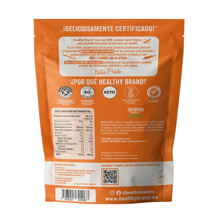 Healthy Brand Totopos Horneados Keto 100 g