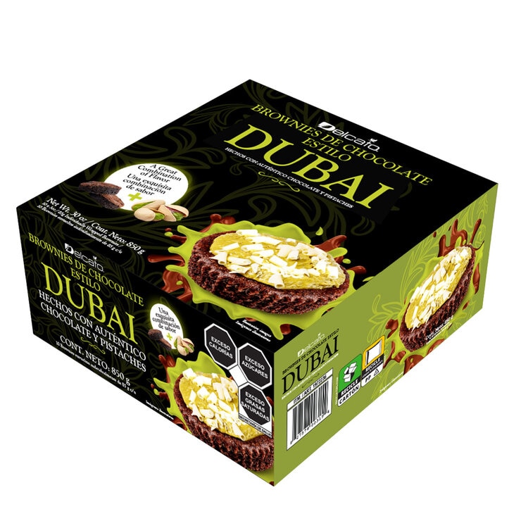 Delcato Brownies de Chocolate Estilo Dubai 850 g Delcato Brownies de Chocolate Estilo Dubai 850 g