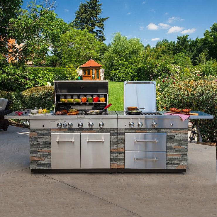 KitchenAid asador en isla de 9 quemadores Costco México