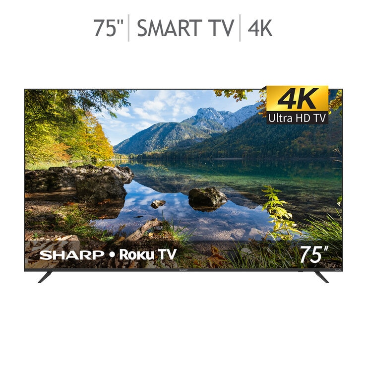 Sharp Pantalla 75" 4K UHD Smart Roku TV