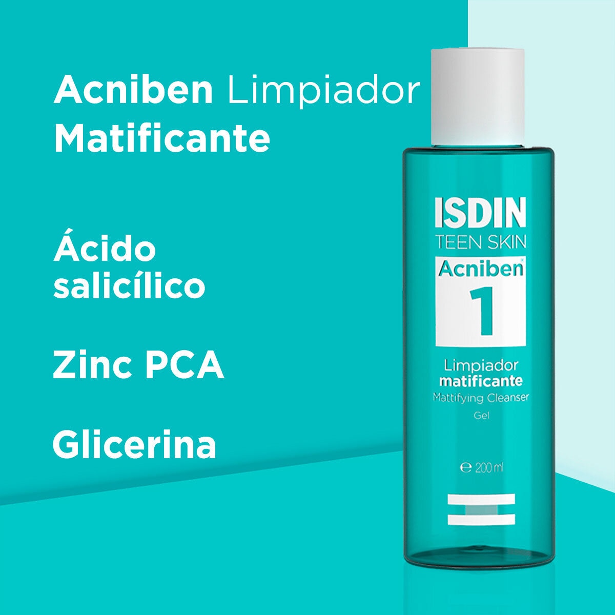 Isdin Acniben Limpiador Matificante para piel grasa el 200 Ml