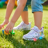 Bluey, Tenis Original Color Lila con Luces, para Niña