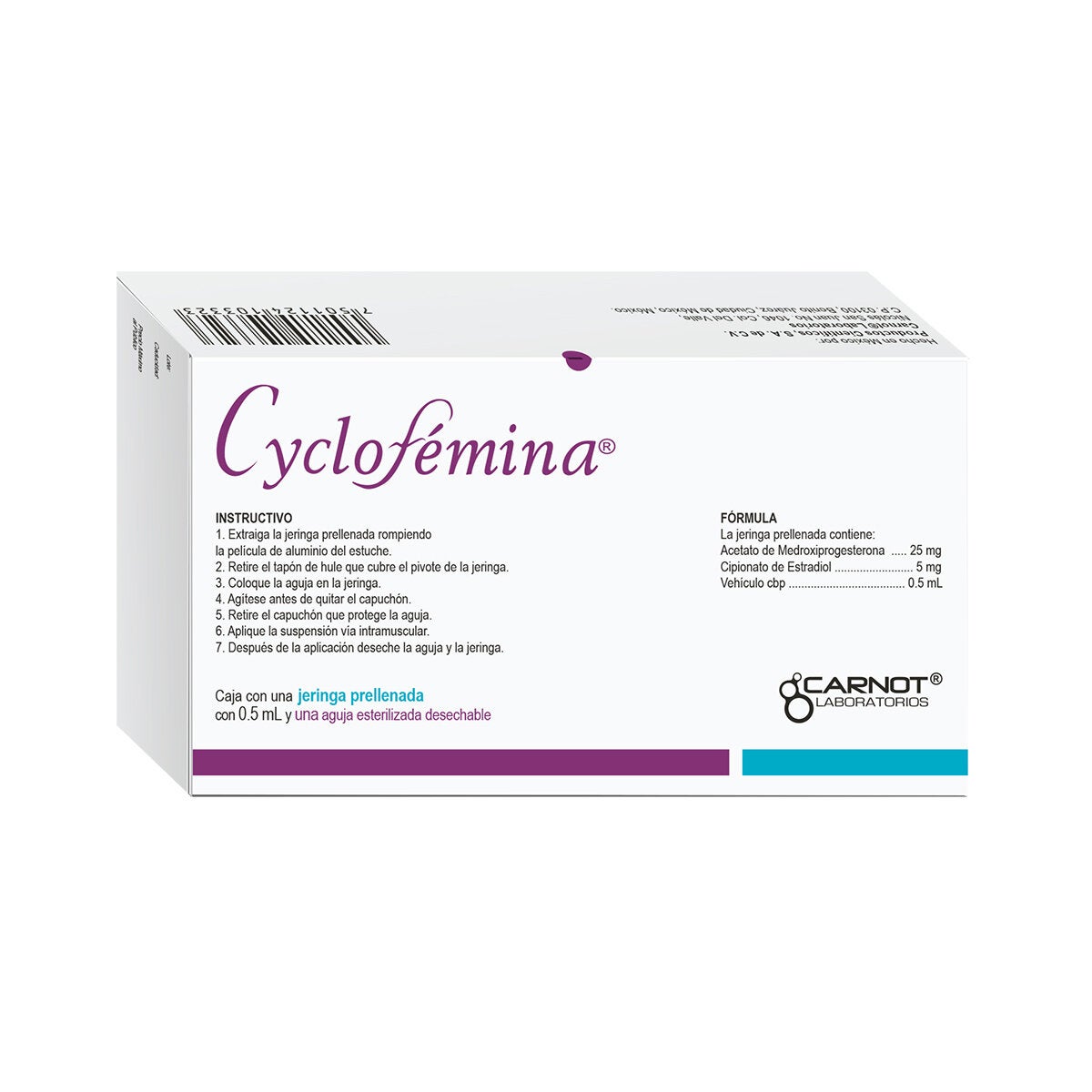 Cyclofemina 25/5 mg 0.5 ml Jeringa Prellenada Cyclofemina 25/5 mg 0.5 ml Jeringa Prellenada
