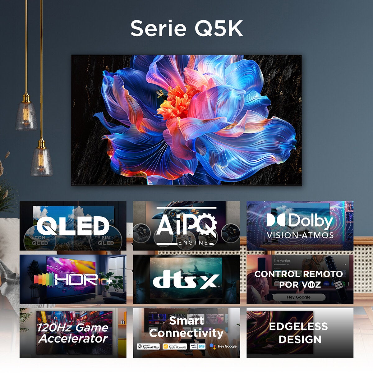 TCL Pantalla 43" QLED 4K Google TV 43Q5K TCL Pantalla 43" QLED 4K Google TV 43Q5K