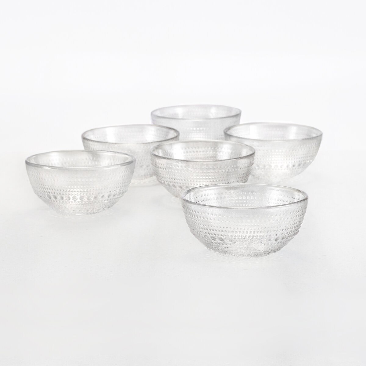Fortessa Juego de 6 Cuencos de Cristal Transparente