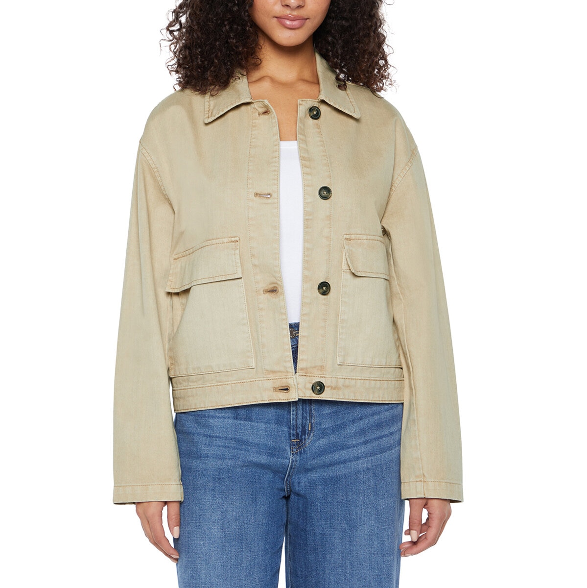 Three Dots Chamarra ligera para Dama Café Mediana Three Dots Chamarra ligera para Dama Café Mediana