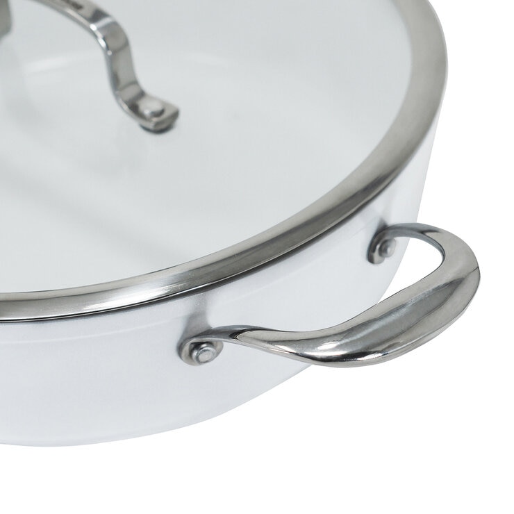 Westinghouse, Arrocera 28 cm de Cerámica Blanca, Acero Inoxidable