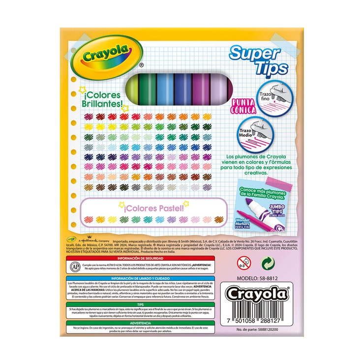 Crayola Plumones Delgados
