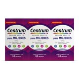 Centrum para Mujeres 3 cajas de 60 tabletas cada uno