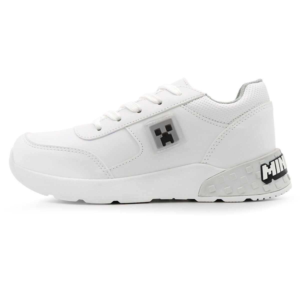Minecraft, Tenis Color Blanco, para Niño, Varias Tallas
