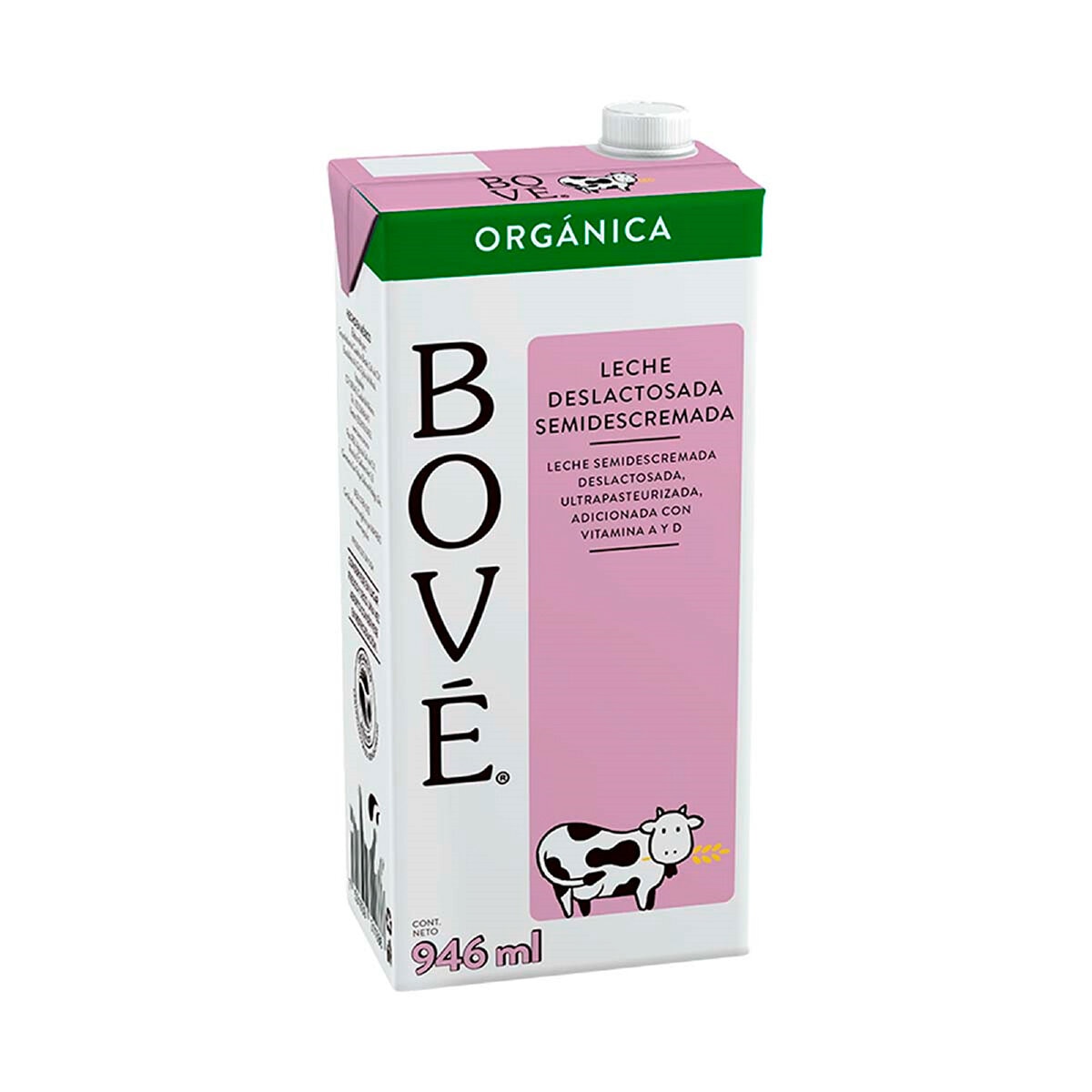 Bové Leche Deslactosada Orgánica 6 pzas de 946 ml