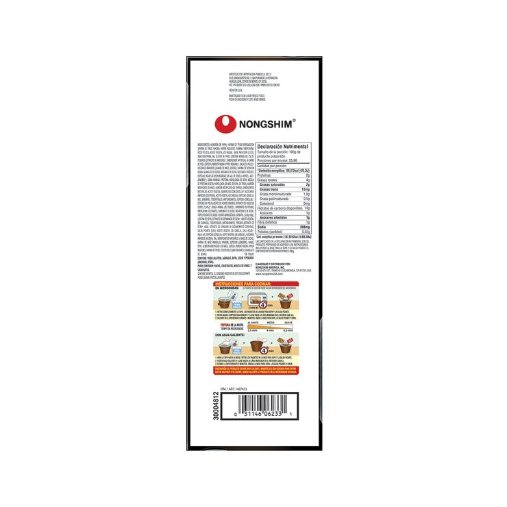 Nongshim Tonkotsu Ramen 6 pzas de 101 g