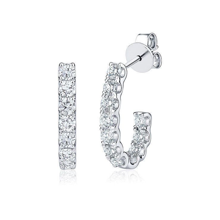 Aretes de Diamantes, 1.50ctw, Oro Blanco de 14K Aretes de Diamantes, 1.50ctw, Oro Blanco de 14K