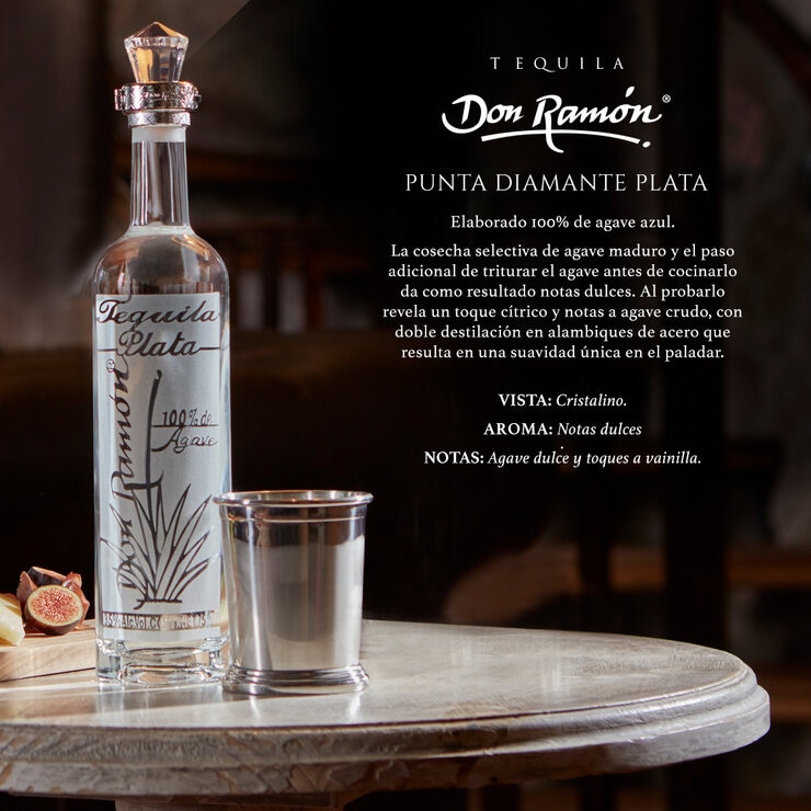 Tequila Don Ramon Plata Punta Diamante 2 de 750 ml