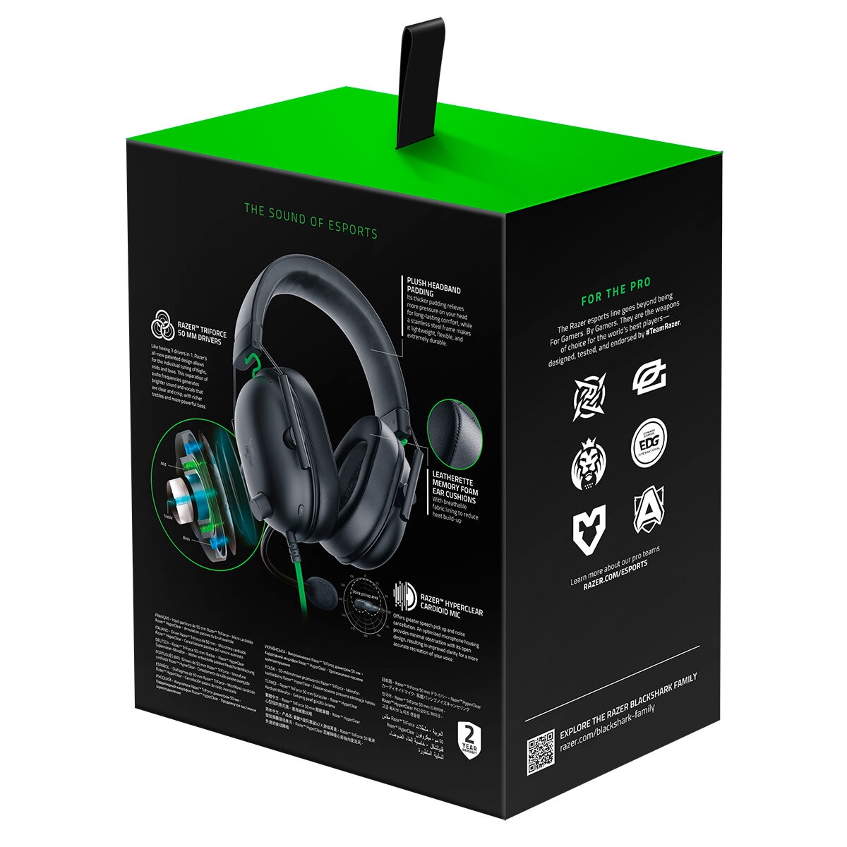 Razer Blackshark V2 X Audífonos Alámbrico Gaming Negros