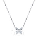 Collar de Diamantes 0.41ctw, con Dije de Mariposa, Oro Blanco 14K Collar de Diamantes 0.41ctw, con Dije de Mariposa, Oro Blanco 14K