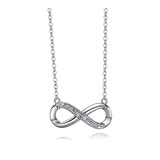 Mayfer, Collar de Metal con Dije en Forma del Signo de Infinito, Decorado con Cristal Austríaco