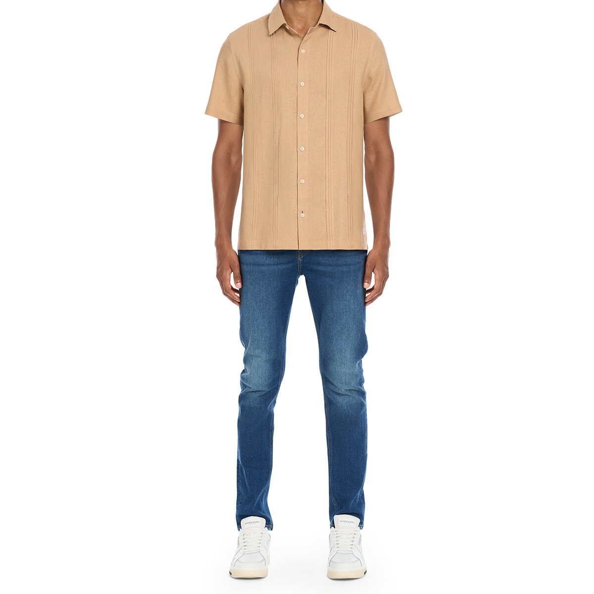 Scotch & Soda Amsterdam Camisa para Caballero Café Chica