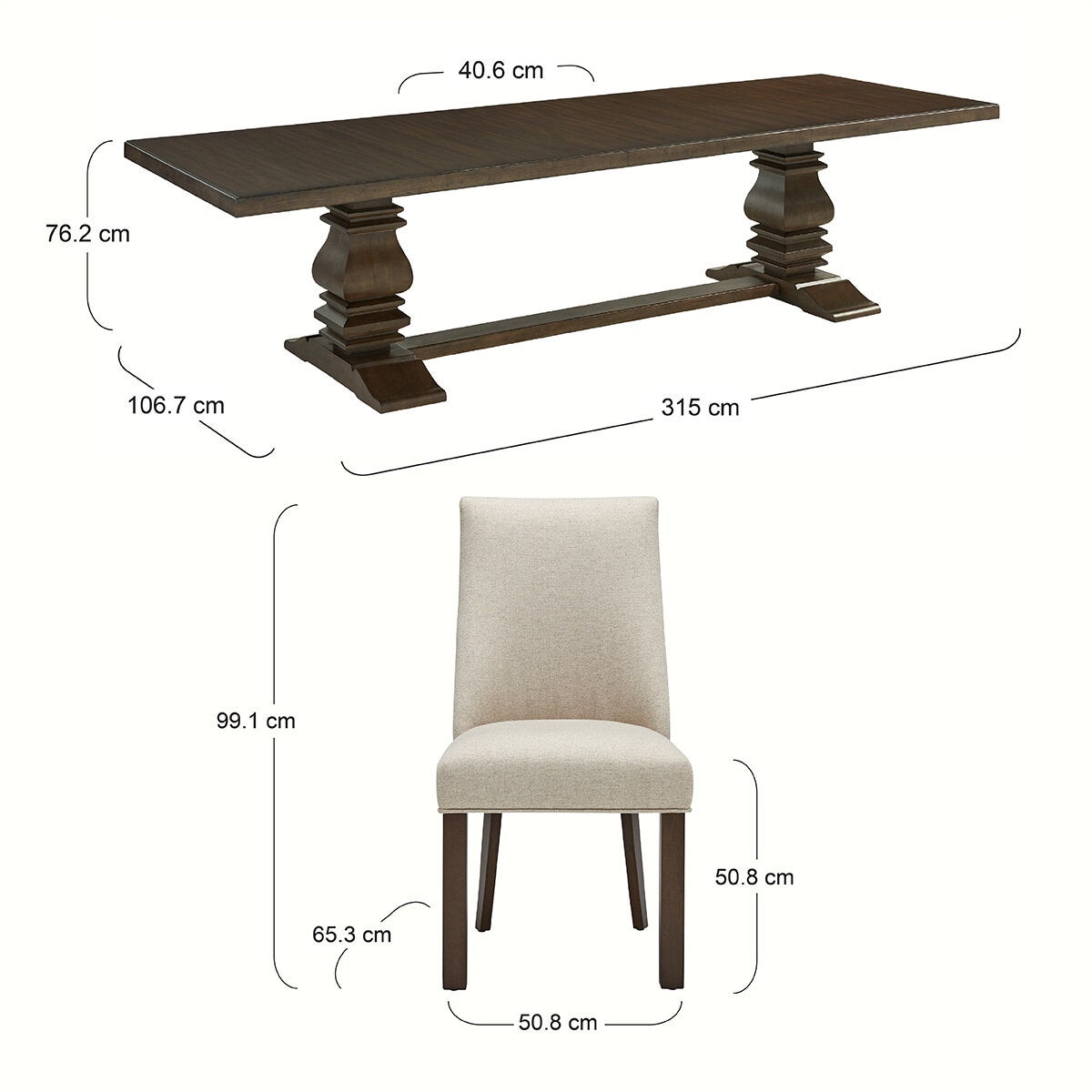 Universal Broadmoore, Erma, Juego de Comedor de 9 Piezas Universal Broadmoore, Erma, Juego de Comedor de 9 Piezas