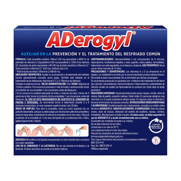 Aderogyl 5 Ampolletas de 3ml 2 cajas
