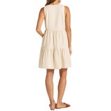 Matty M Vestido Tipo Lino para Dama Café Grande