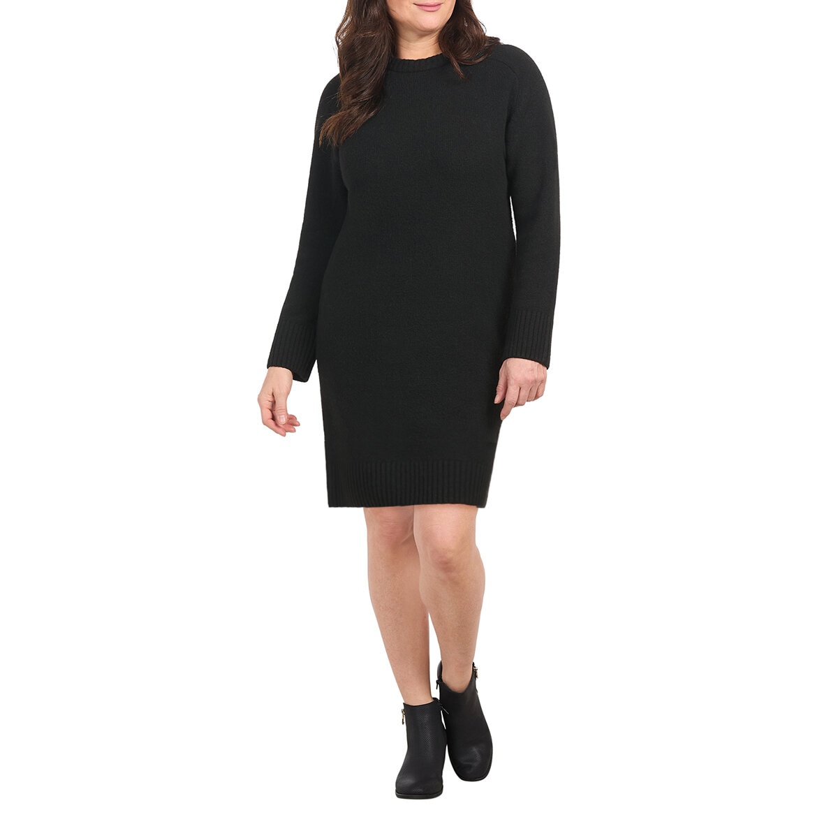 Dalia Vestido Tipo Suéter para Dama Negro Chica
