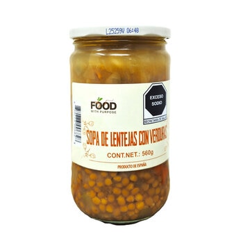 Food With Purpose Sopa de Lentejas 2/560 g