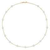 Collar de Perla, 43.18cm, Oro Amarillo de 14K