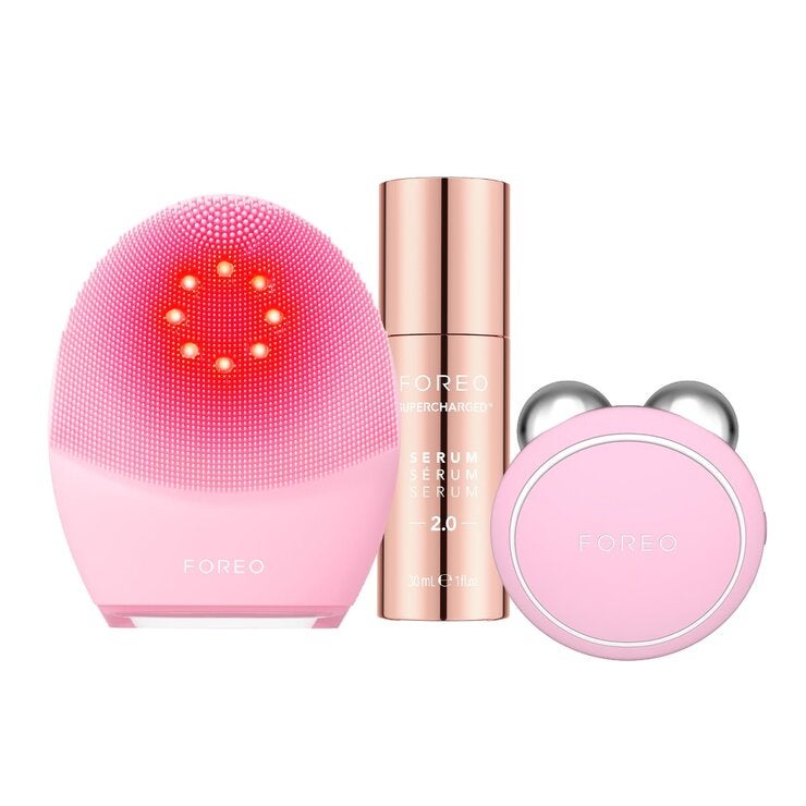 Foreo BEAR mini lavender + Luna 3 piel normal rosa + Super Charged Serum 2.0