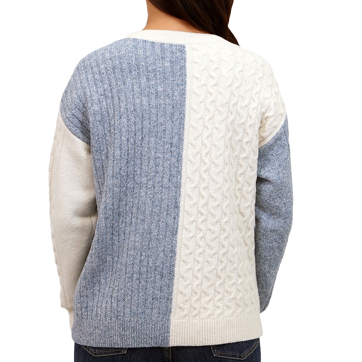 Leo & Nicole Suéter para Dama Azul Extra Chica