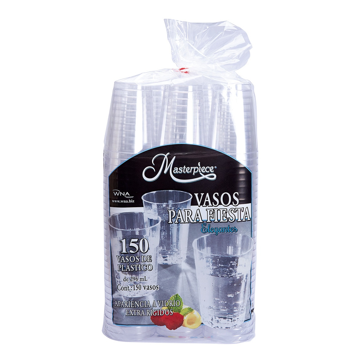 Masterpiece Vasos de plástico elegantes para fiesta 150 piezas