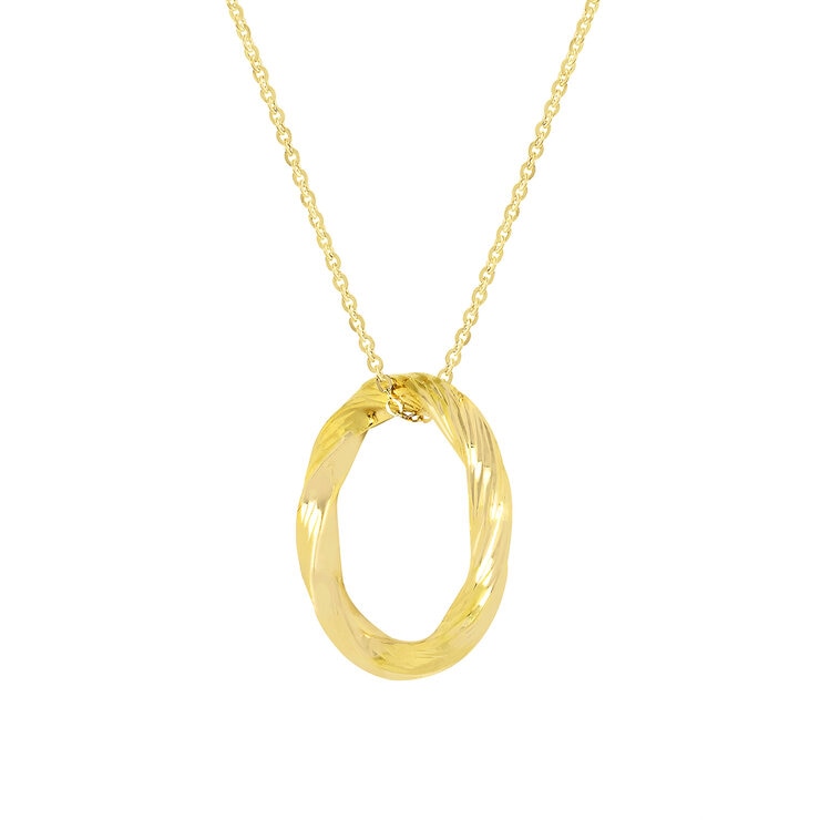 Dije Circular, Oro Amarillo 14K