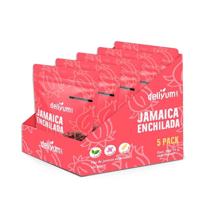 Deliyum Jamaica Enchilada Deshidratada 5 pzas de 70g Deliyum Jamaica Enchilada Deshidratada 5 pzas de 70g