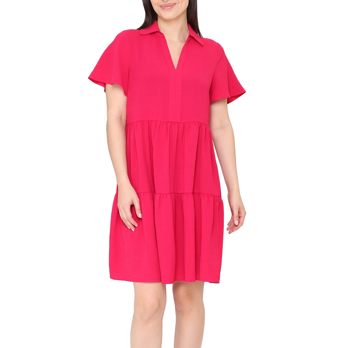 Tahari Vestido para Dama Rosa Grande