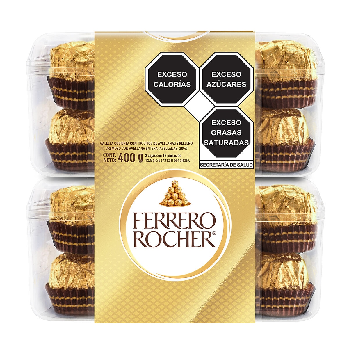 Ferrero Rocher Chocolates con Avellana 32 pzas de 12.5 g