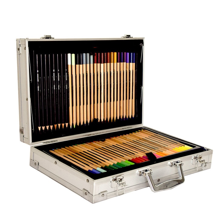 Daler & Rowney Set de Arte con 122 Piezas y Portafolio de Aluminio Daler & Rowney Set de Arte con 122 Piezas y Portafolio de Aluminio