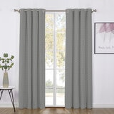 SUN + BLK, Cortina con Bloqueo Total de Luz 132 cm x 241 cm, GREY 52X95 F