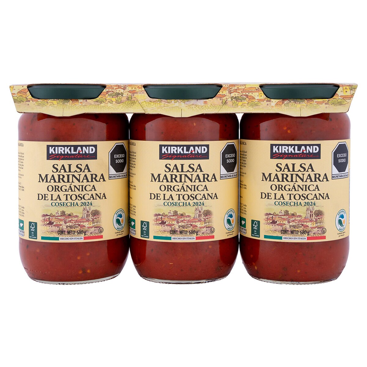 Kirkland Signature Salsa Marinara Orgánica 3 pzas de 680 g