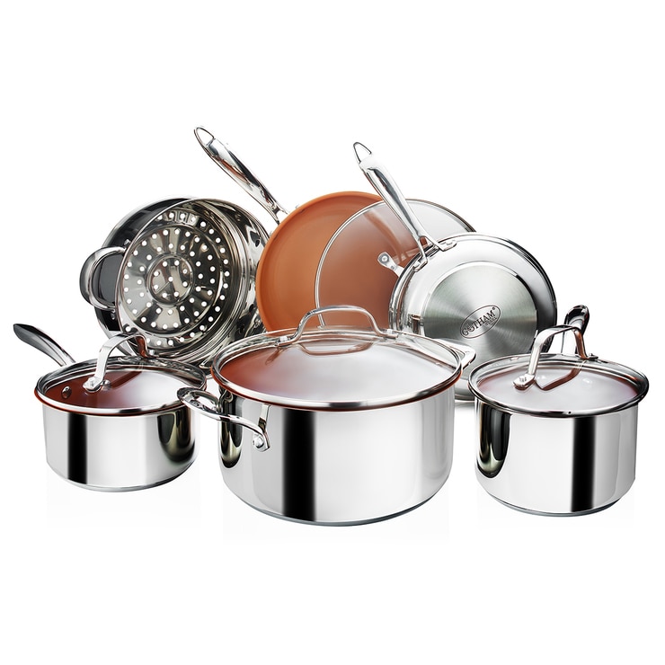 Gotham Steel, juego de batería de cocina antiadherente de acero