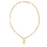 Collar, Corazón, Oro Amarillo de 14K Collar, Corazón, Oro Amarillo de 14K