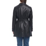 Vince Camuto Gabardina para Dama Negro Mediana
