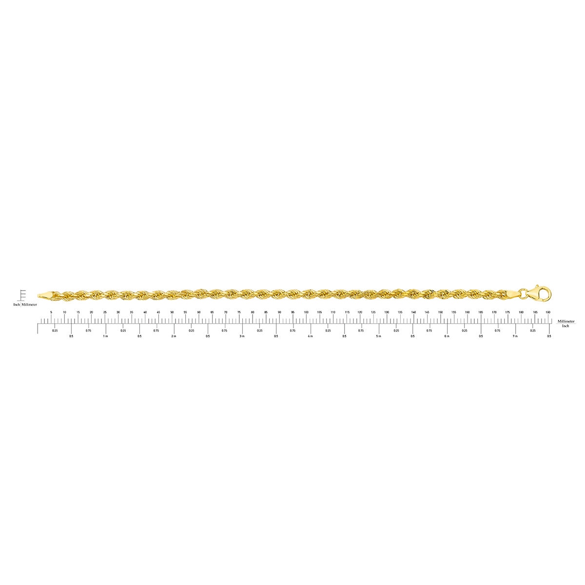 Pulsera para Dama, Oro Amarillo de 14K de 19cm Pulsera para Dama, Oro Amarillo de 14K de 19cm