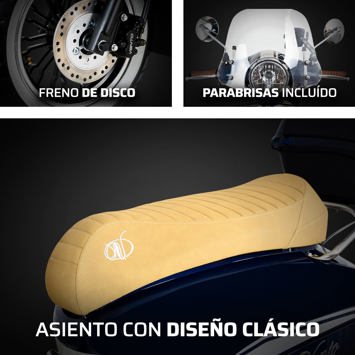 Vento Motocicleta Hipster 170cc Azul