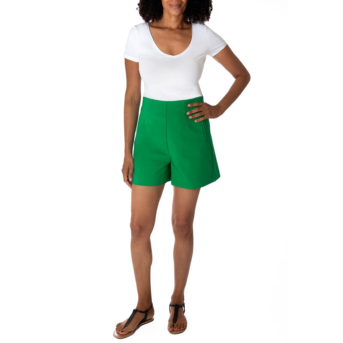 Mario serrani italy short para dama verde extra grande